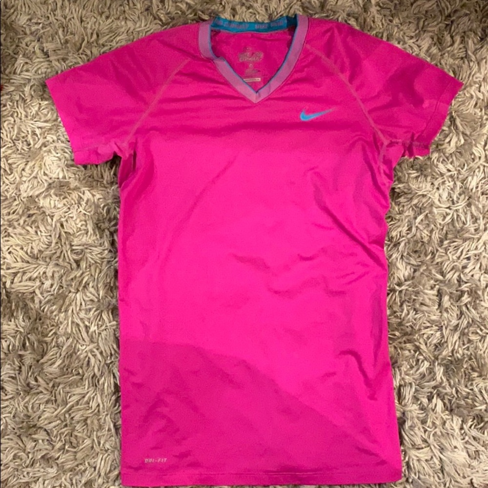 Nike DriFit Hot Pink Workout Shirt